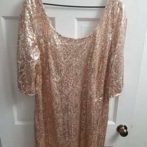 My Michelle Rose Gold Sequin Dress